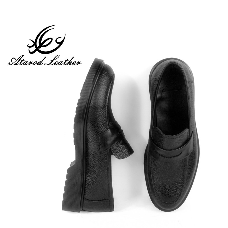 کفش مردانه چرم عطارد مدل چرم طبیعی کد SH190