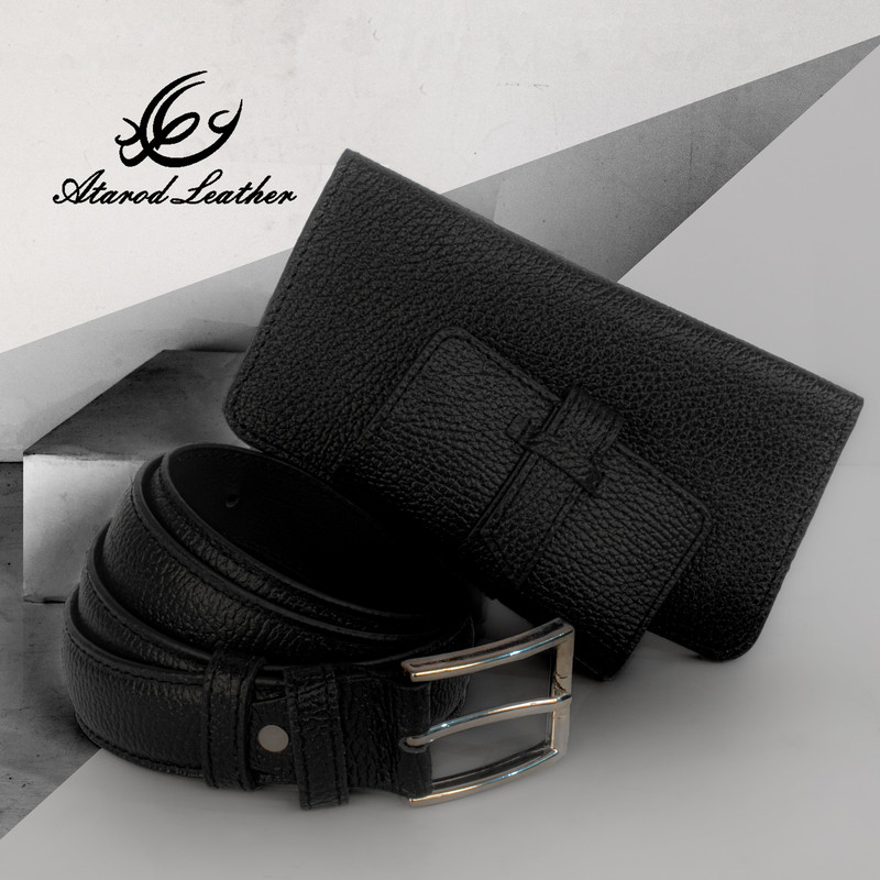 ست هدیه مردانه چرم عطارد مدل چرم طبیعی کد A39