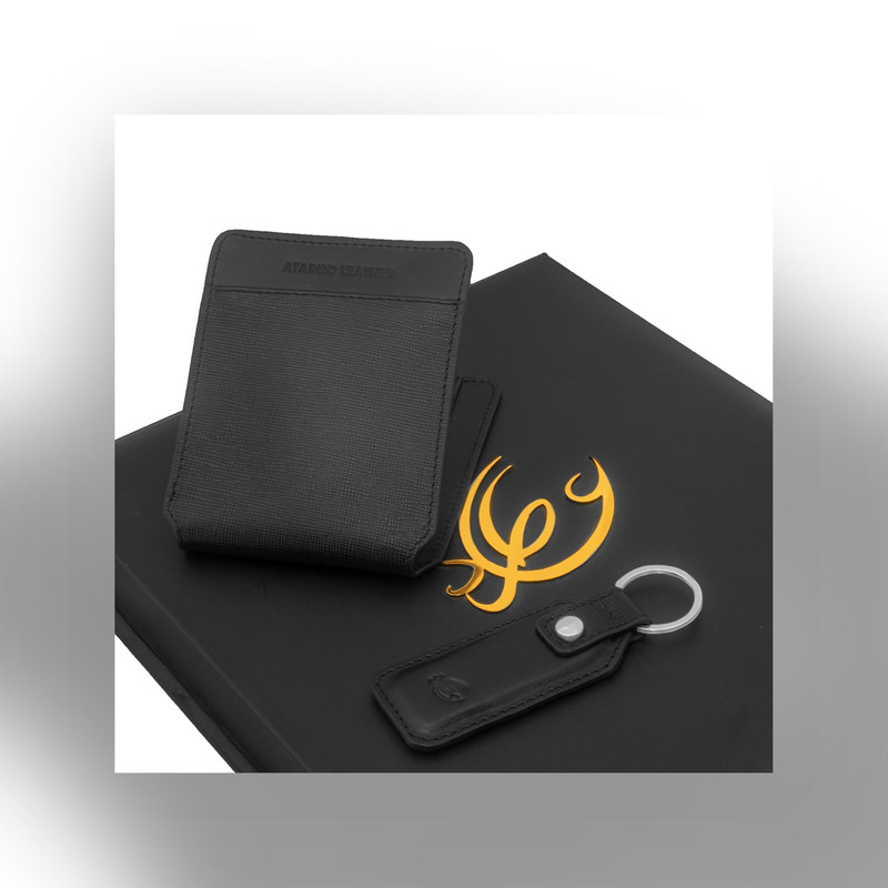 ست هدیه مردانه چرم عطارد مدل چرم طبیعی کد A117
