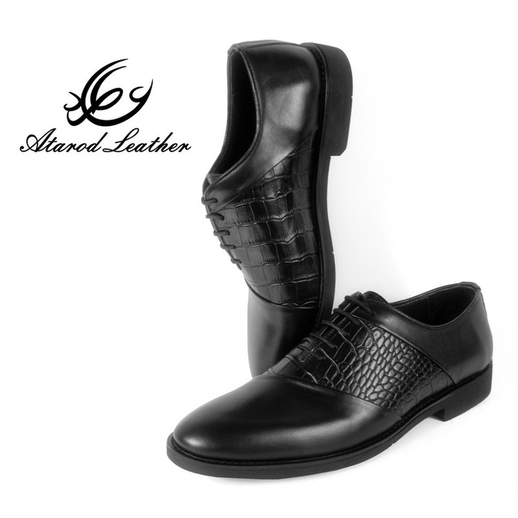 کفش مردانه چرم عطارد مدل چرم طبیعی کد SH205