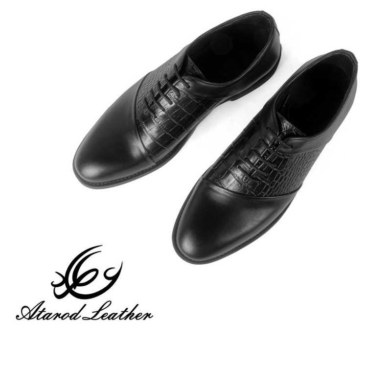 کفش مردانه چرم عطارد مدل چرم طبیعی کد SH205