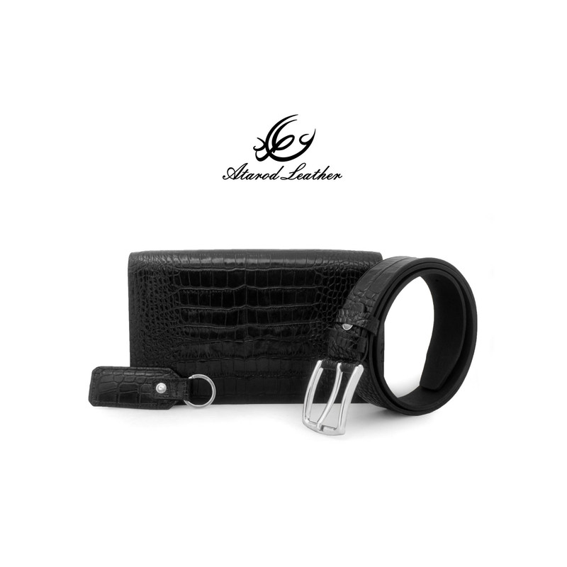 ست هدیه مردانه چرم عطارد مدل چرم طبیعی کد A115