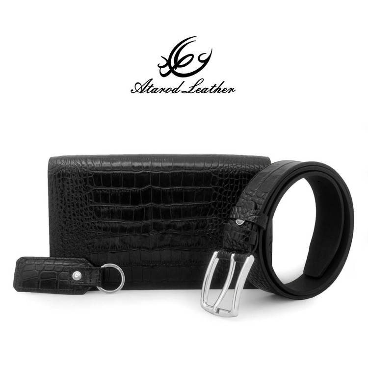 ست هدیه مردانه چرم عطارد مدل چرم طبیعی کد A115