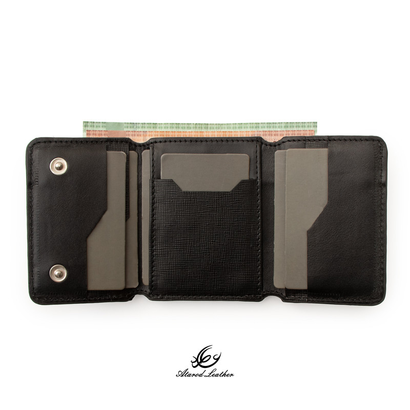 کیف پول چرم عطارد مدل چرم طبیعی کد K71