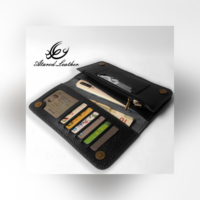 کیف پول چرم عطارد مدل چرم طبیعی کد K25