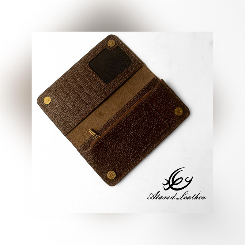 کیف پول چرم عطارد مدل چرم طبیعی کد K25