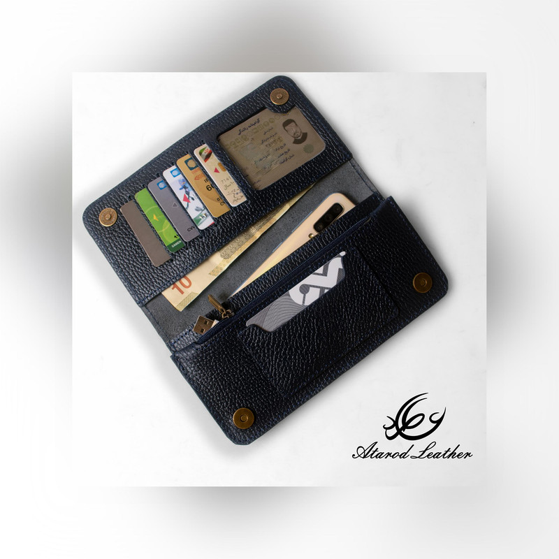 کیف پول چرم عطارد مدل چرم طبیعی کد K25