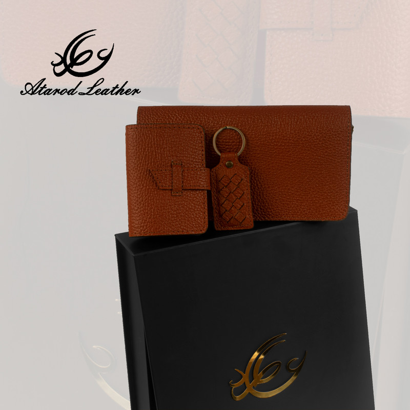 ست هدیه چرم عطارد مدل چرم طبیعی کد A37