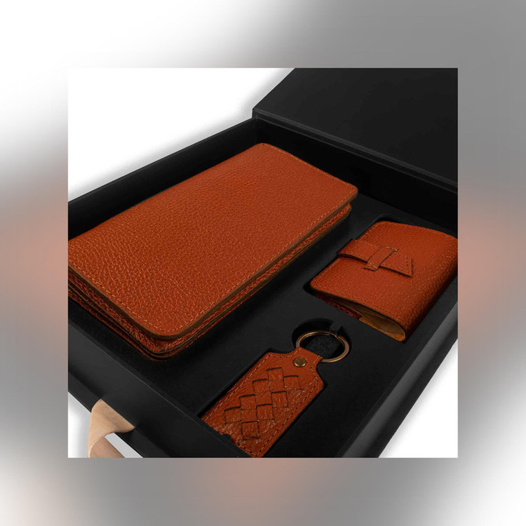 ست هدیه چرم عطارد مدل چرم طبیعی کد A37