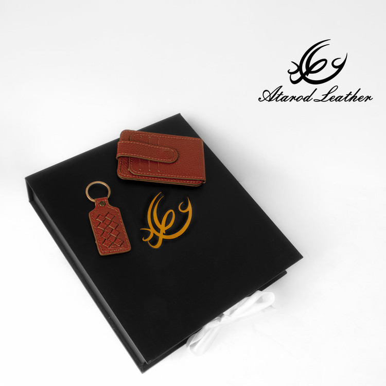 ست هدیه چرم عطارد مدل چرم طبیعی کد A62