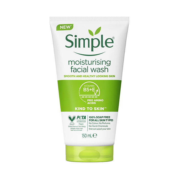 ژل شستوشوی صورت سیمپل مدل moisturising حجم 150 میلیلیتر