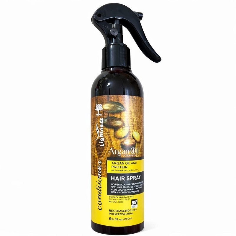 اسپری مو لایتنس مدل Argan مناسب برای انواع مو حجم 250 میلی لیتر