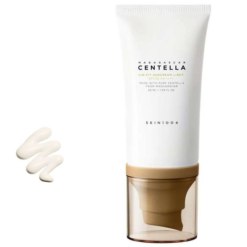 کرم ضد آفتاب بدون رنگ اسکین 1004 SPF 30 مدل Centella Air-Fit محافظ UVA ،UVB و ++++PA، ضد حساسیت، مناسب انواع پوست حجم 50 میلیلیتر