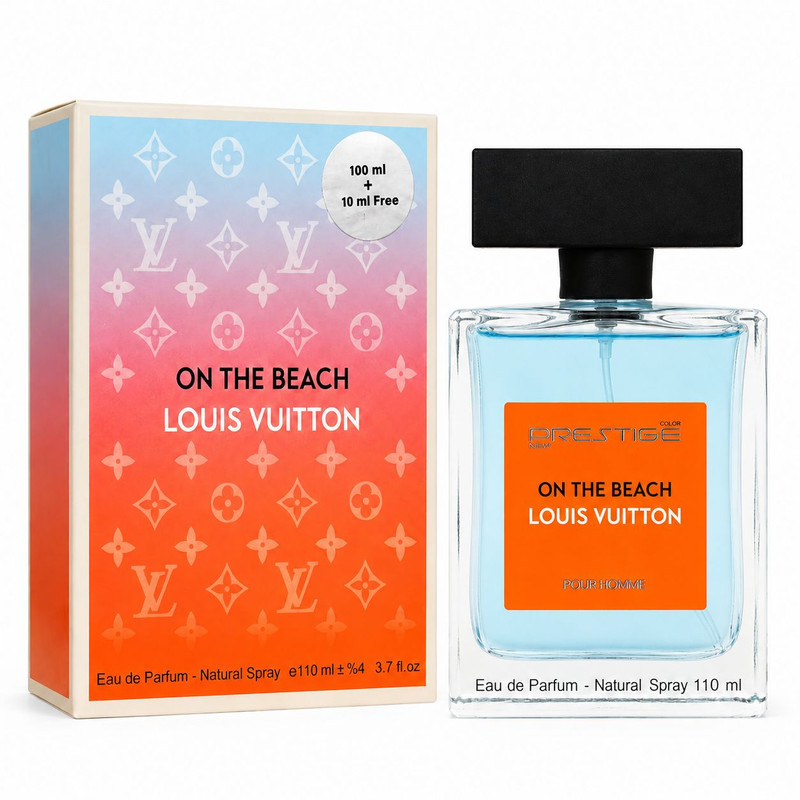 ادوپرفیوم نیو پرستیژ کالر مدل On The Beach Louis Vuitton با رایحه شیرین و مرکباتی حجم 110 میلیلیتر