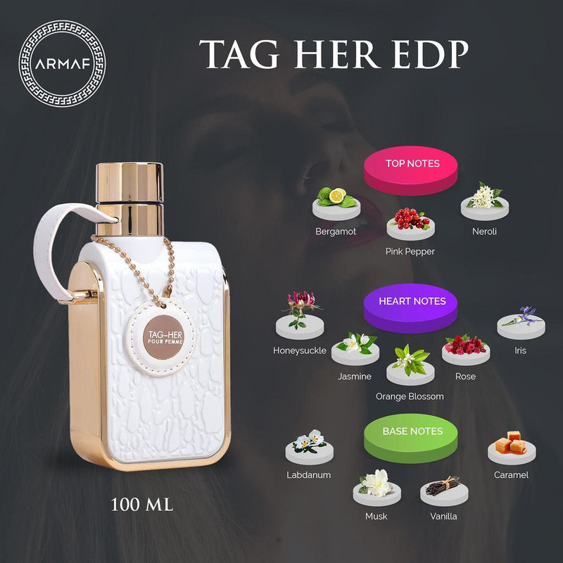 ادو پرفیوم زنانه آرماف مدل Tag Her حجم 100 میلی لیتر