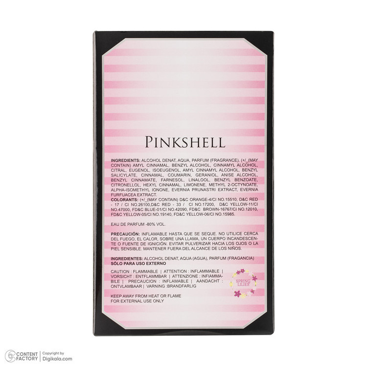 ادوپرفیوم زنانه اسپرینگ لیلیز مدل Pinkshell با رایحه خنک حجم 100 میلی لیتر