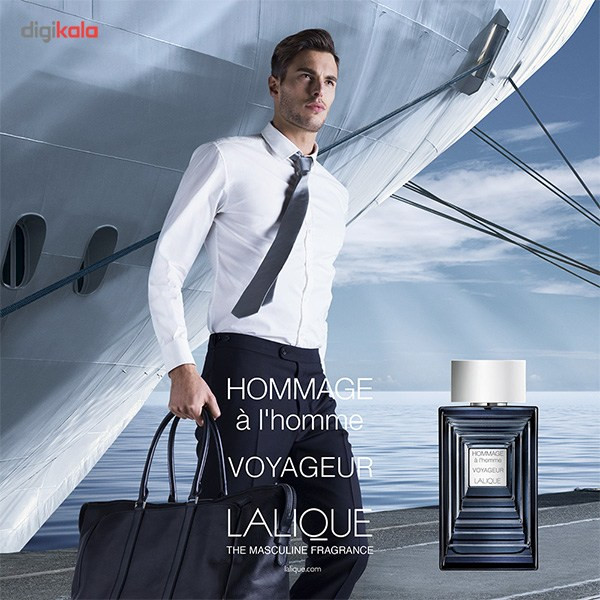 ادو تویلت مردانه لالیک مدل Hommage a l'homme Voyageur حجم 100 میلی لیتر