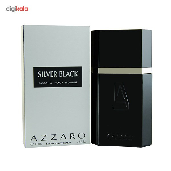 ادو تویلت مردانه آزارو مدل Silver Black حجم 100 میلی لیتر