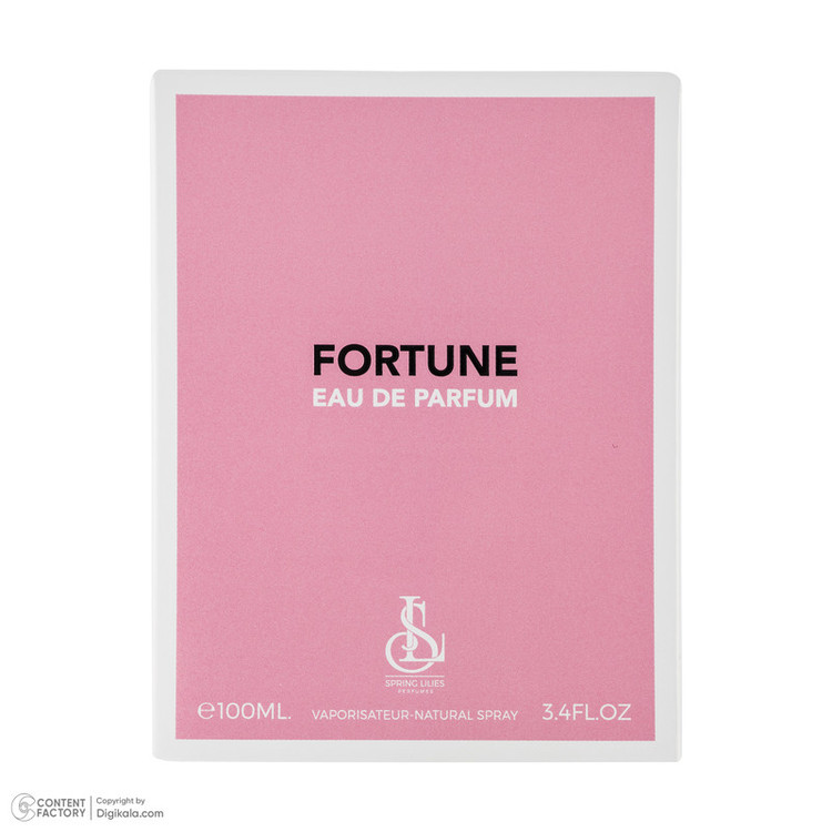 ادوپرفیوم زنانه اسپرینگ لیلیز مدل Fortune با رایحه خنک حجم 100 میلیلیتر