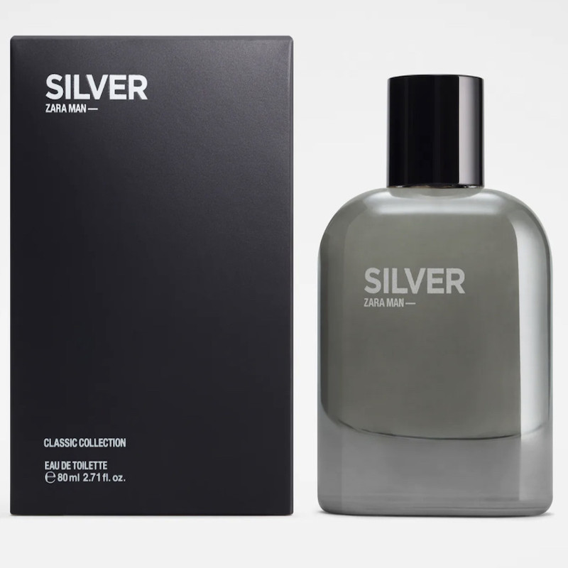 ادو تویلت مردانه زارا مدل SILVER حجم 80 میلی لیتر