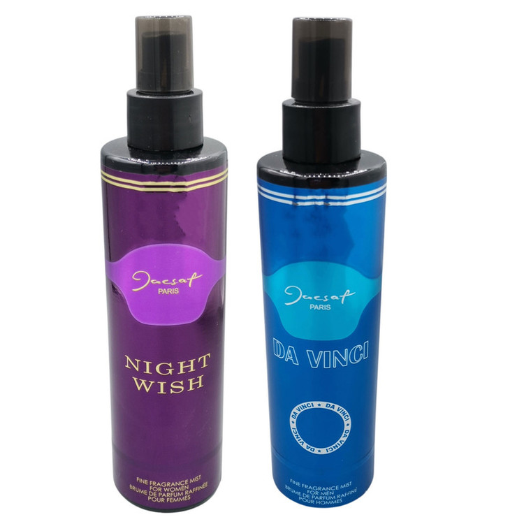بادی اسپلش زنانه ژک ساف مدل Night wish حجم 200 میلی لیتر به همراه بادی اسپلش مردانه ژک ساف مدل Da vinci حجم 200 میلی لیتر