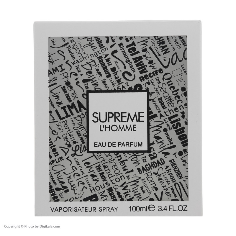 ادو پرفيوم مردانه فراگرنس ورد مدل Supreme حجم 100 میلی لیتر