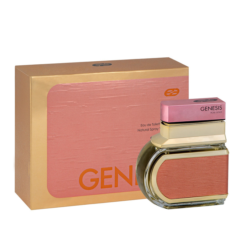 ادو تویلت زنانه عماد آرا مدل Genesis Rose Gold حجم 100 میلی لیتر به همراه اسپری خوشبو کننده بدن زنانه عماد آرا مدل Genesis Rose Gold حجم 200 میلی لیتر