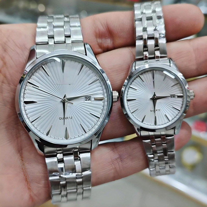 ست ساعت مچی عقربه ای زنانه ومردانه مدل کلاسیک08