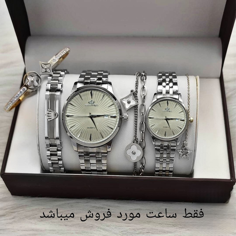 ست ساعت مچی عقربه ای زنانه و مردانه مدل کلاسیک خطی 03