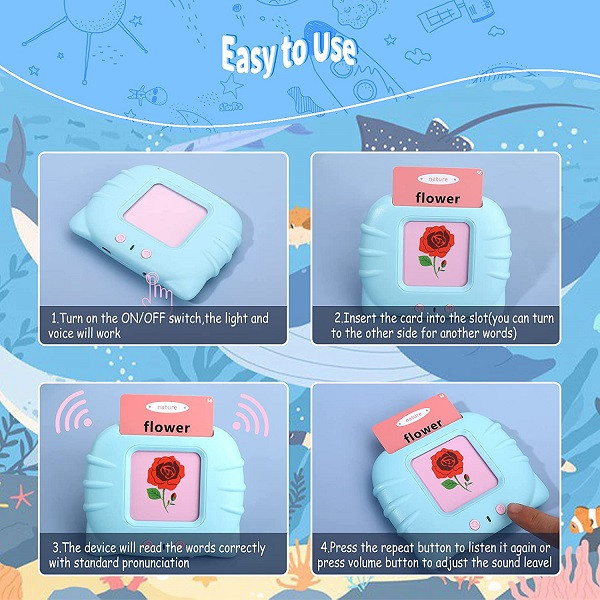 بازی آموزشی انگلیسی مدل فلش کارت گویا Card carly education device