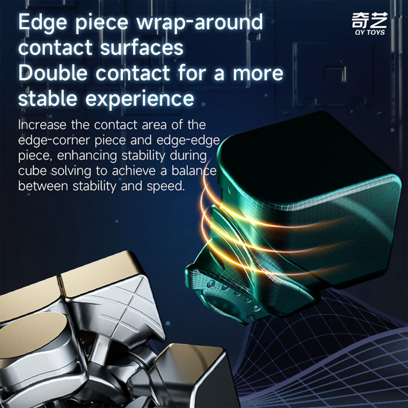 مکعب روبیک چی ای مدل ام پرو مگنت مگلو کای وای 3×3 QY M Pro Magnetic Maglev