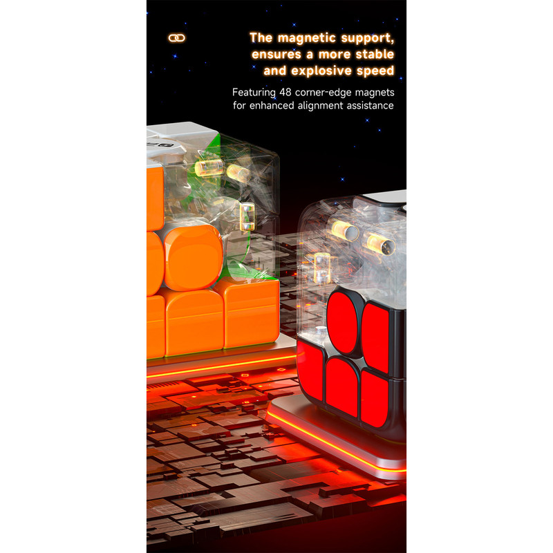 مکعب روبیک چی ای مدل هوشمند بلوتوثی SC-S کای وای 3×3 QY Smart Cube Standard