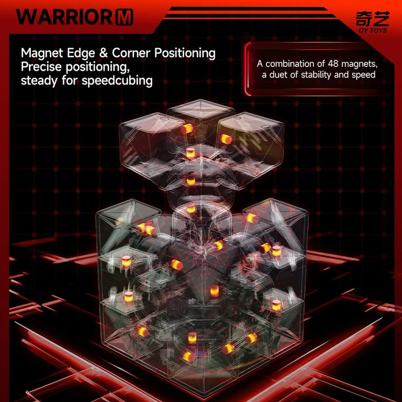 مکعب روبیک چی ای مدل وریور مگنت یو وی کای وای 3×3 QY Warrior M UV Coating
