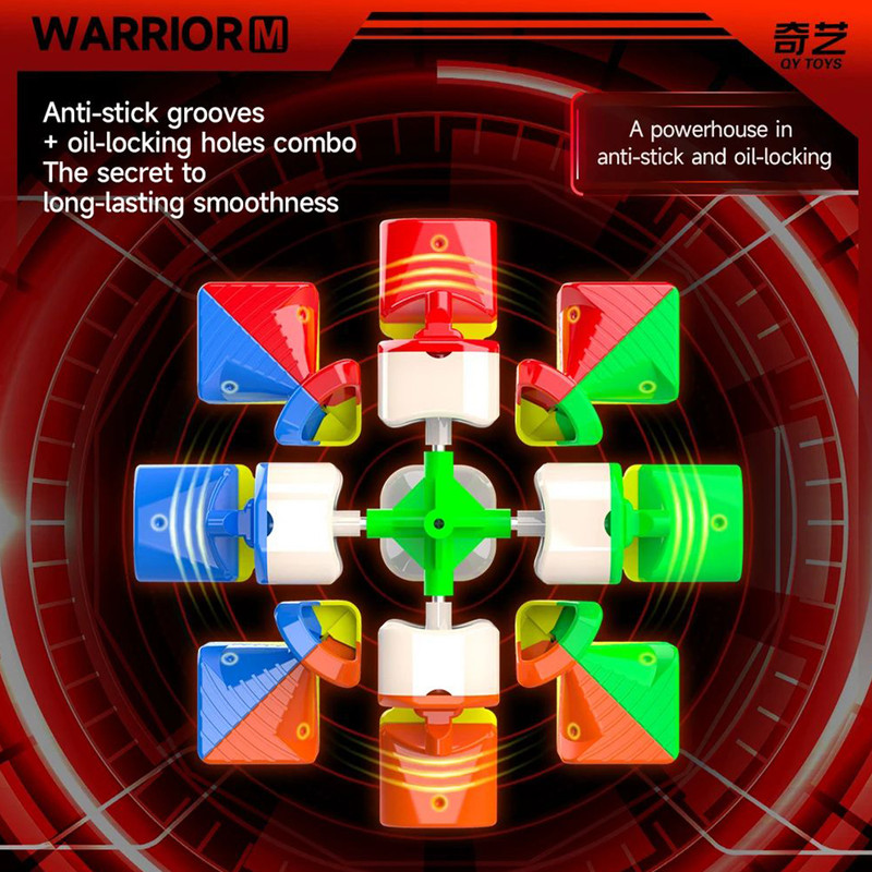 مکعب روبیک چی ای مدل وریور مگنت یو وی کای وای 3×3 QY Warrior M UV Coating
