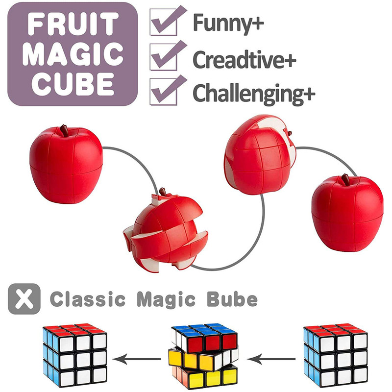 مکعب روبیک فنکسین مدل میوه ای سیب 3×3 FanXin Fruit cube – Apple