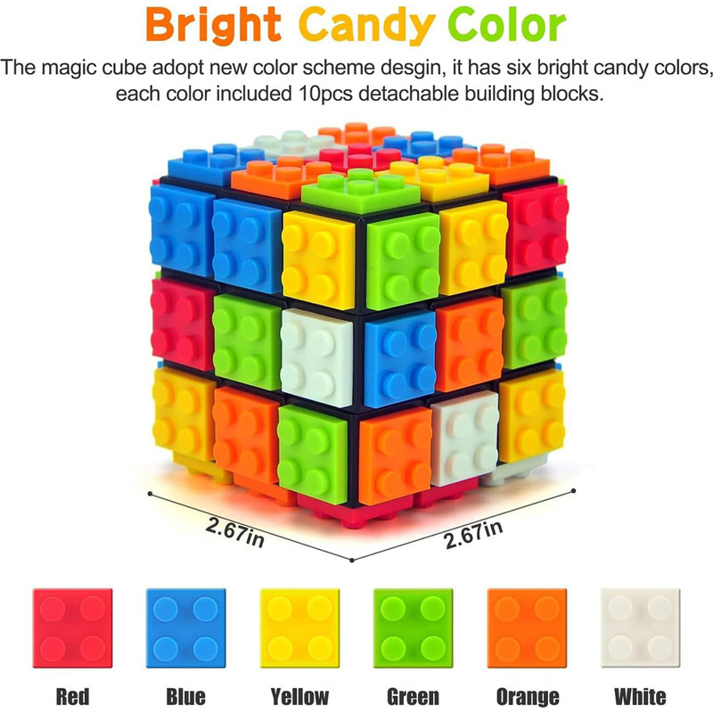 مکعب روبیک فنکسین مدل لگویی 3×3 FanXin 3×3 Lego