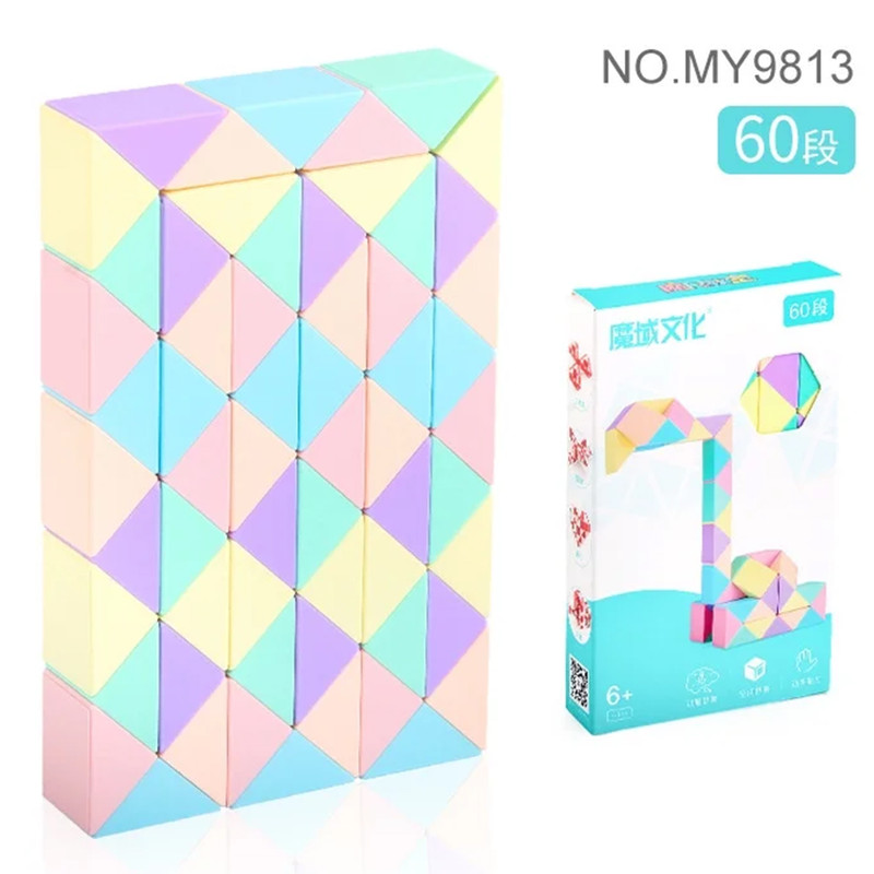 مکعب روبیک موفنگ جیااوشی مدل ماری 60 قطعه مویو ماکارون MoYu Macaron Magic Snake 60 pcs