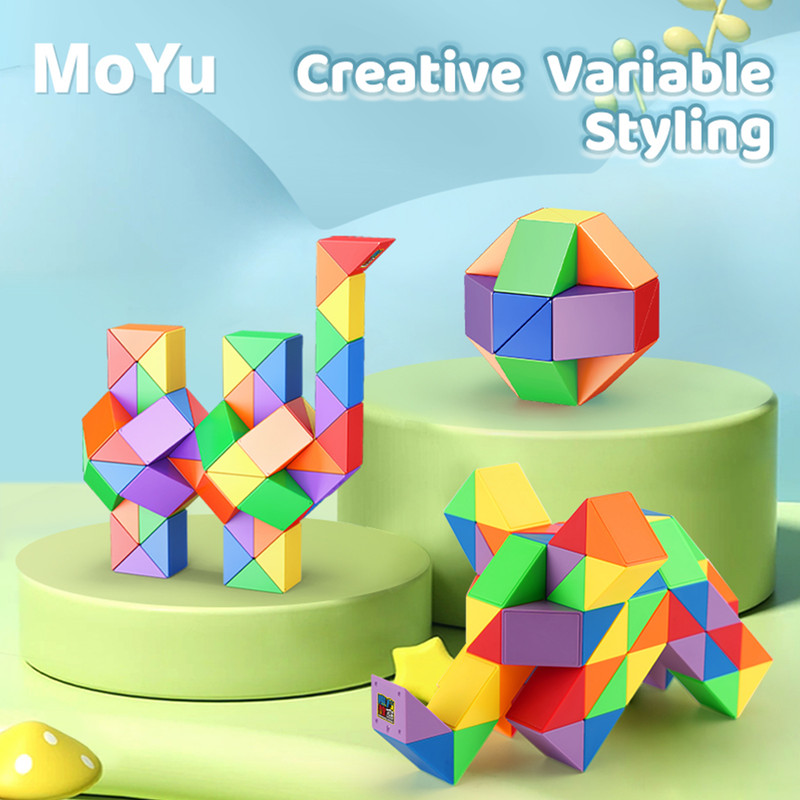 مکعب روبیک موفنگ جیااوشی مدل ماری 48 قطعه چند رنگ مویو Moyu Magic Snake 48 pcs