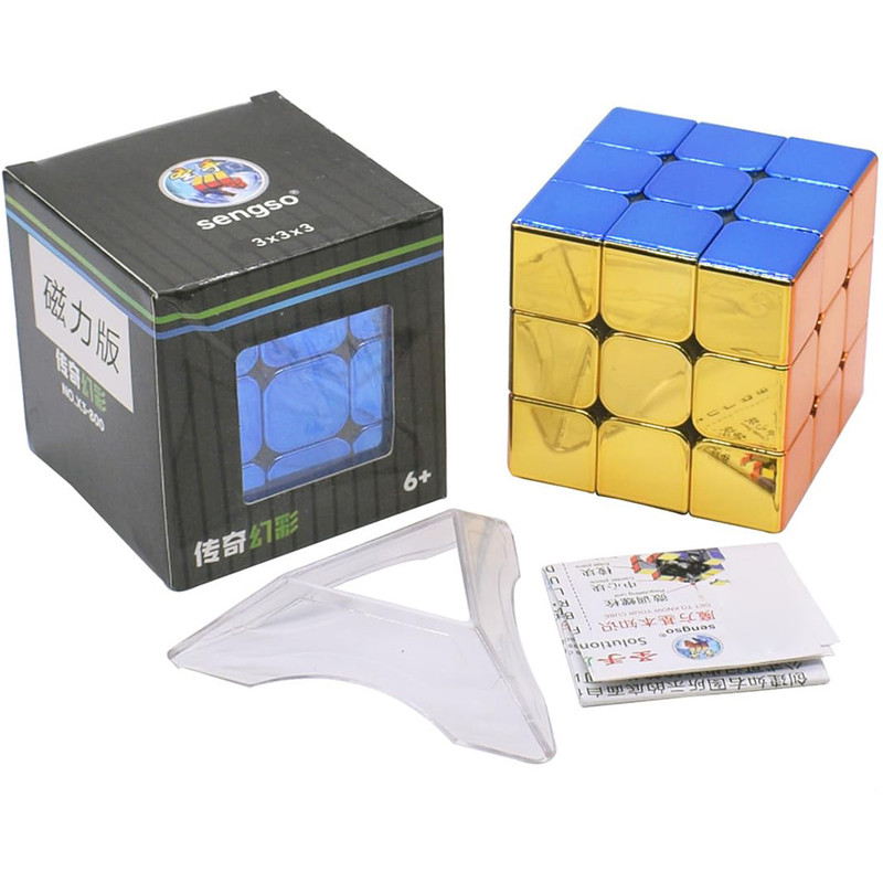 مکعب روبیک شنگ شو مدل متالیک مگنت 3×3 Sengso Magnetic Metallic