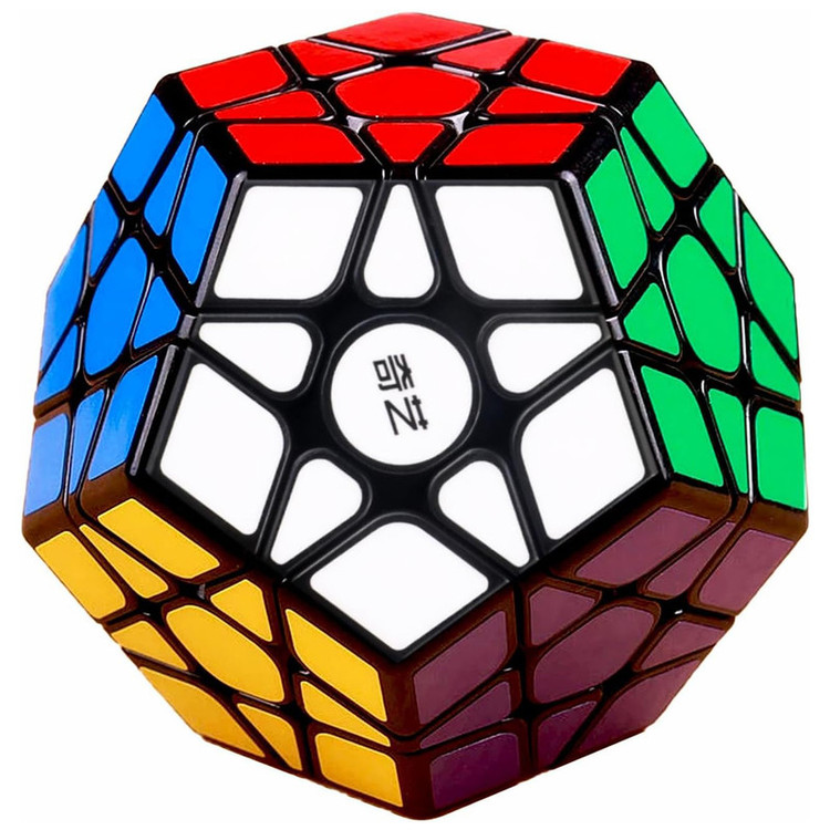 مکعب روبیک چی ای مدل مگامینکس کای وای کایهنگ دبلیو 3×3 QY Megaminx QiHeng Black W