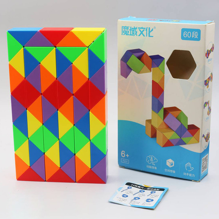 مکعب روبیک موفنگ جیااوشی مدل ماری 60 قطعه چند رنگ مویو Moyu Magic Snake 60 pcs