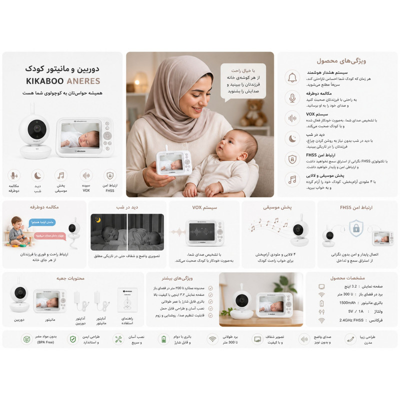 پیجر تصویری کودک کیکابو مدل Aneres