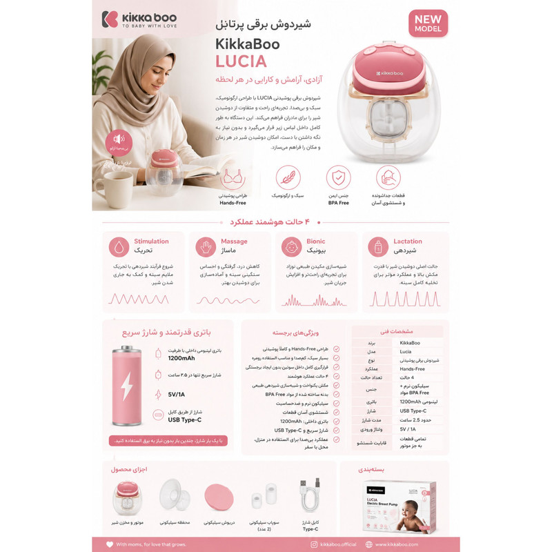 شیردوش برقی کیکابو مدل Lucia