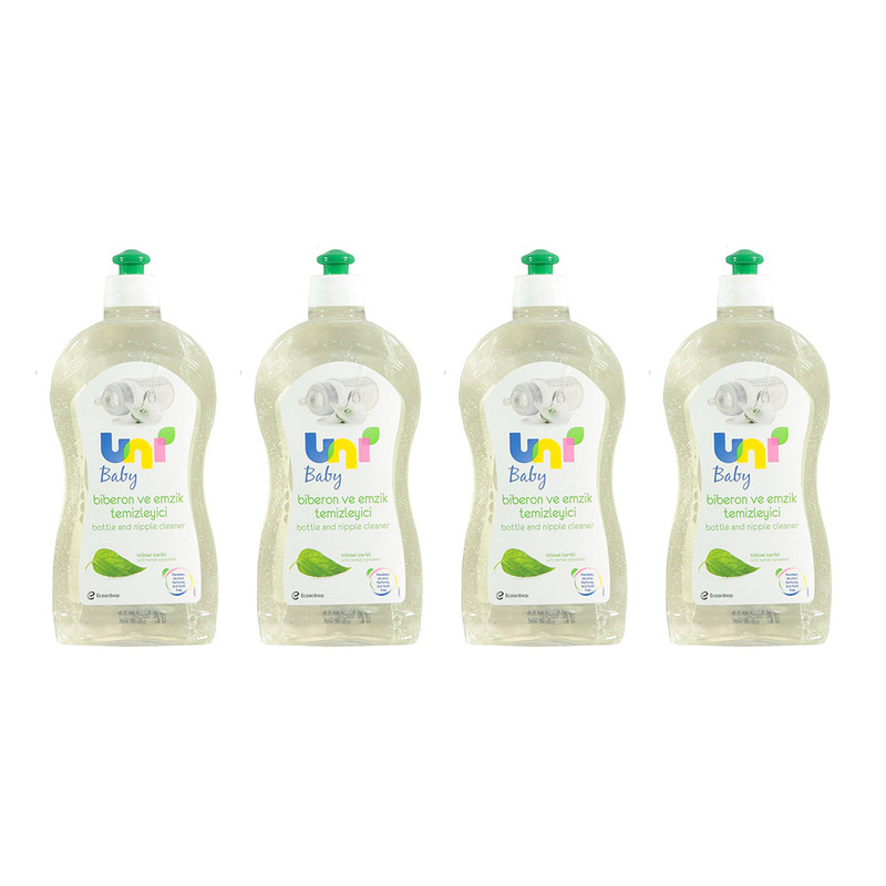 شوینده شیشه شیر کودک یونی مدل  U2008429.4 حجم 500 میلی لیتر بسته 4 عددی