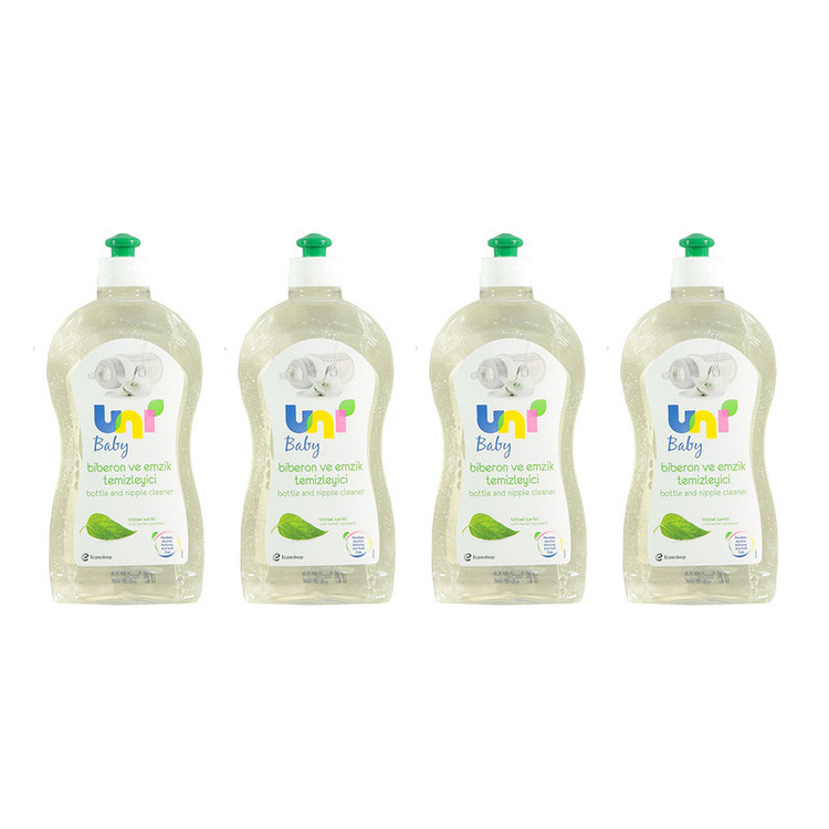 شوینده شیشه شیر کودک یونی مدل U2008429.4 حجم 500 میلی لیتر بسته 4 عددی