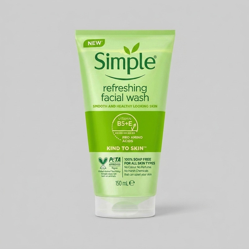 ژل شست‌وشوی صورت سیمپل مدل kind to skin حجم 150 میلی‌لیتر