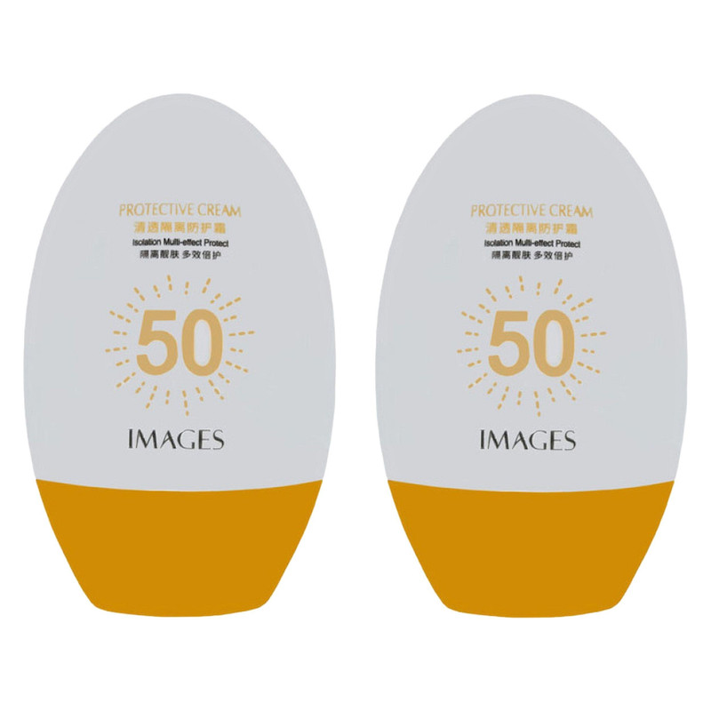 کرم ضد آفتاب بدون رنگ ایمجز SPF 50 مدل Protective مناسب انواع پوست حجم 45 میلیلیتر مجموعه 2 عددی