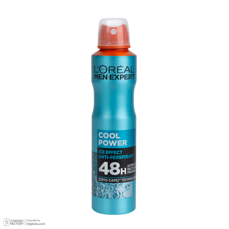اسپری ضدتعریق مردانه لورآل مدل اسپری لورآل سری men expert مدل cool power حجم 250 میلی لیتر حجم 250 میلیلیتر