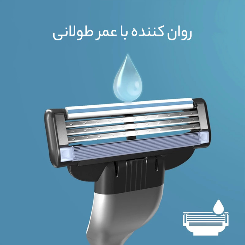 تیغ یدک ژیلت مدل Mach 3 Turbo بسته 4 عددی