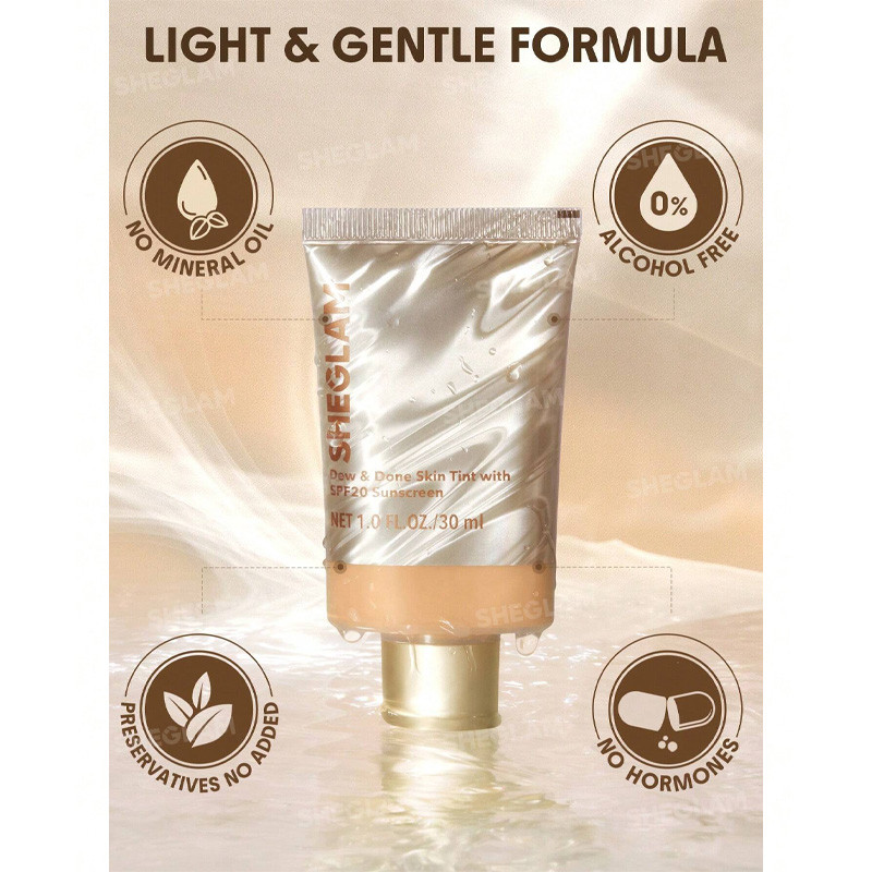 کرم پودر مایع SPF20 شیگلم مدل Porcelain شماره 03 مناسب برای انواع پوست حجم 30 میلیلیتر